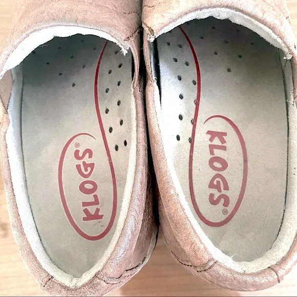 Klogs Leather Rose Gold Embossed Non Slip Clog - Picture 5 of 6